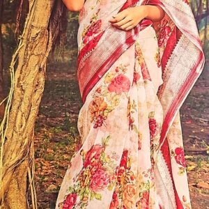 Organza Silk Saree 1208.3